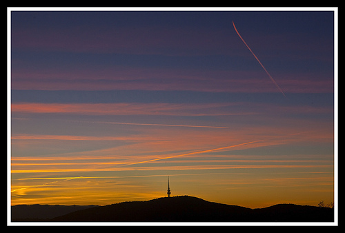 Jet Trails over Canberra-1