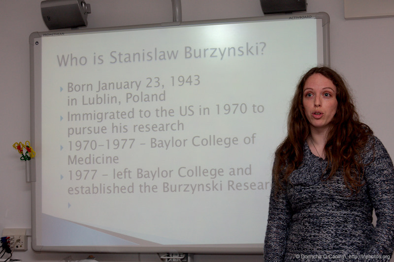 Jen Keane speaking at Cork Skeptics(Photo courtesy Donncha O'Caoimh)